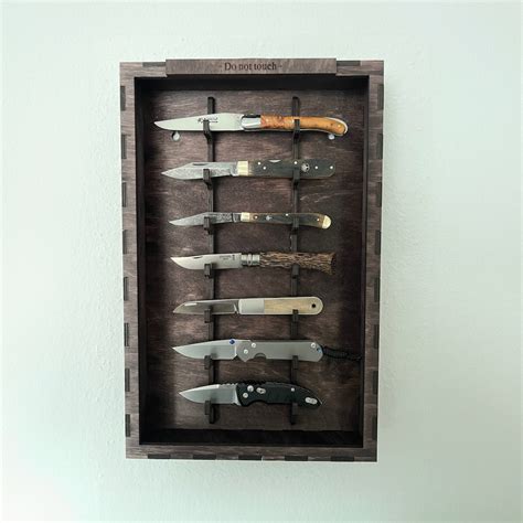Knife Display Case, Custom Knife Holder, Knife Storage, Pocket Knife Display Shelf, Knife ...
