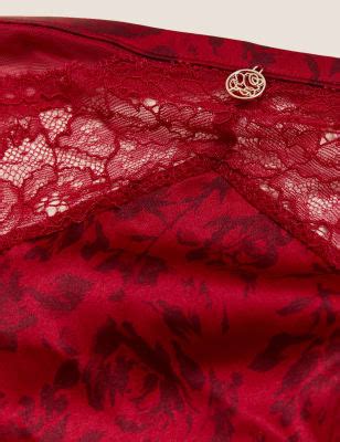 Silk Print High Leg Knickers