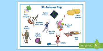 La Naomh Anndrais Word Mat Gaelic (teacher made) - Twinkl