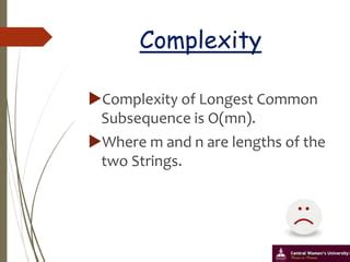 Image result for Longest Common Subsequence Complexty