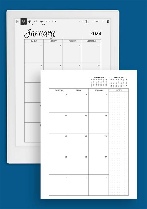 Free Download Printable Monthly Calender