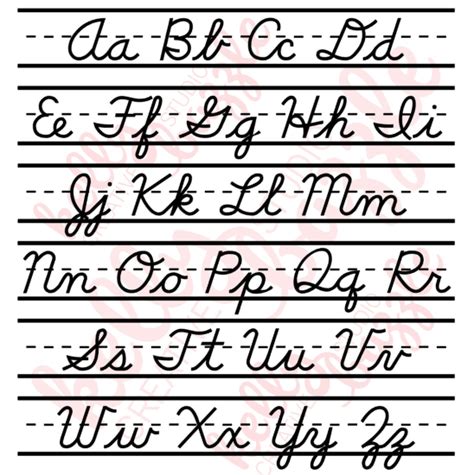 Cursive Letters Chart For Kids