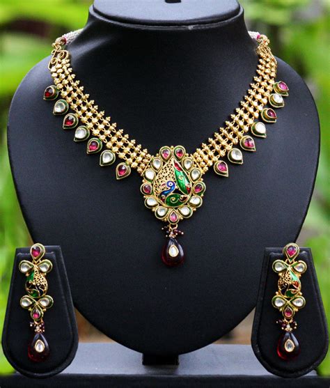 Antique kundan jali set – India1001.com