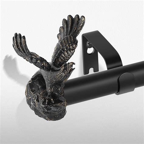 Black Decorative Curtain Rods for Windows:18-45 Inch Adjustable ...