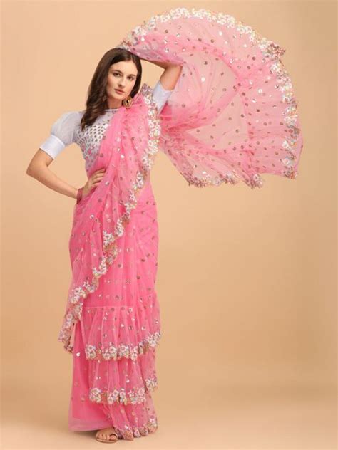 Buy Ruffled Sarees Online Featuring Unique and Trendy Styles In India