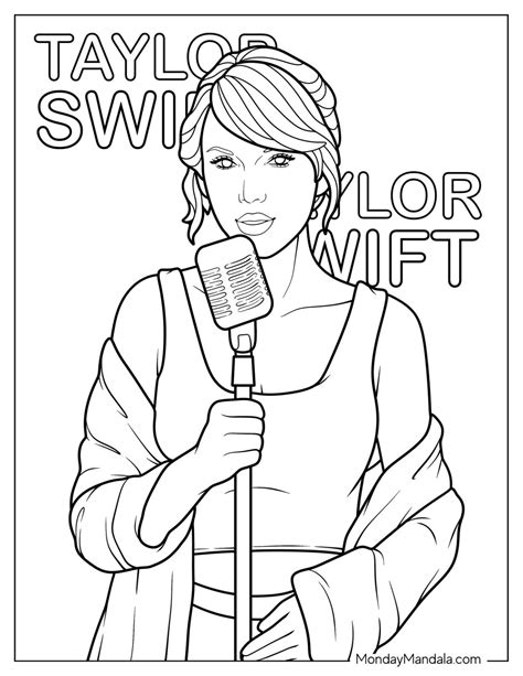 40 Taylor Swift Coloring Pages (Free PDF Printables)