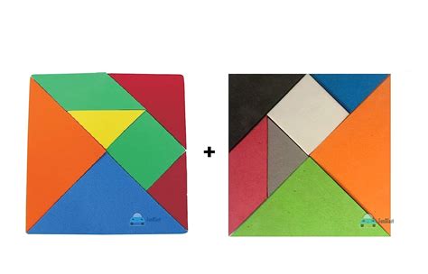 Buy FunBlast Eva Tangram Puzzle 7 Piece Color Puzzle Brain Teaser ...