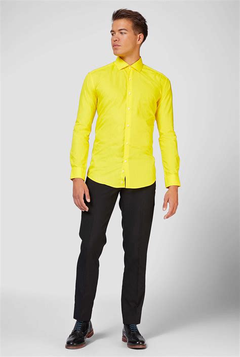 Yellow Dress Shirt For Men