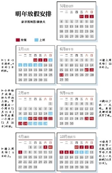 明年放假安排公布 春节休除夕到初六-搜狐新闻