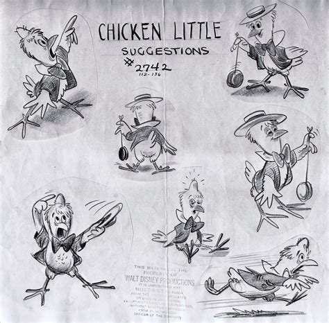 Model sheet for Chicken Little from Walt Disney's Chicken Little ...