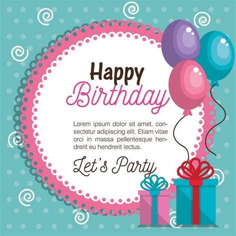 Alles Gute zum Geburtstag Feier Karte Vektor-Illustration-Design ...