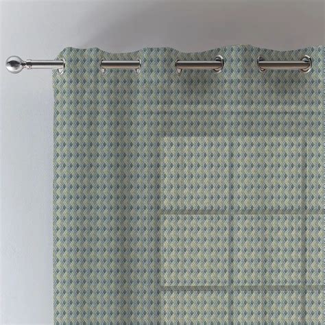 ILLUSION MULTI TRIANGLE LINEN SHEER CURTAIN OLIVE/GREEN