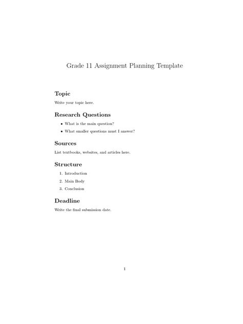 Image result for Example of Assignment PDF