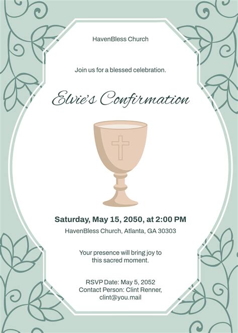 Confirmation Boy Invitation In Spanish