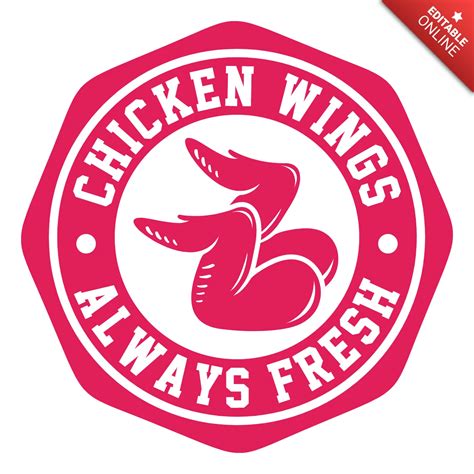 Fresh Chicken Wings Logo Design Template | Free Design Template