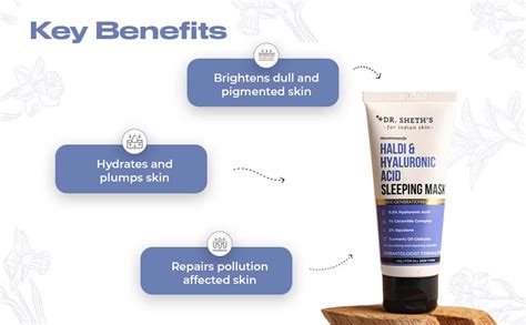 Buy Dr. Sheth's Haldi & Hyaluronic Acid Sleeping Mask Cream For Even ...