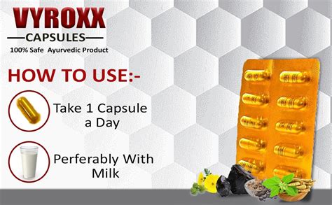 Buy Vyroxx Shilajit Capsule Helps in boosting Stamina Ayurvedic for Men ...