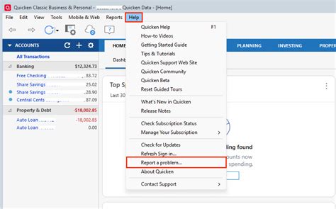 Problems With Quicken