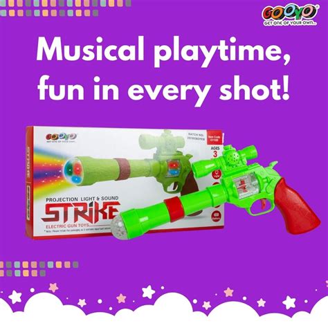 Battery Operated 3D Projection Strike Toy Gun with Vibrant Light & Sou ...