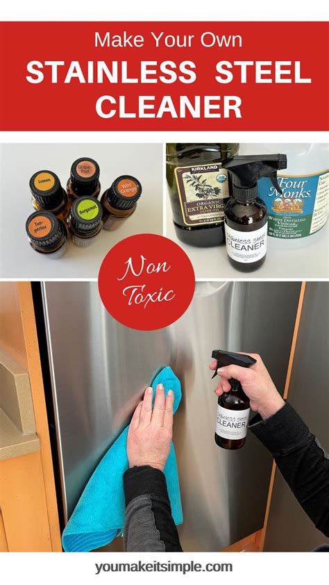 Non toxic stainless steel cleaner make your own 3 simple ingredients ...