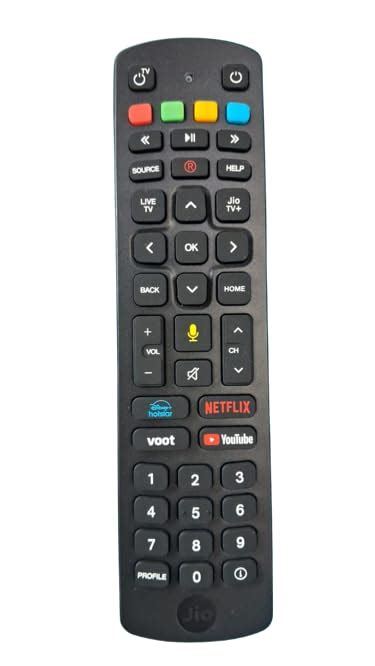 Bansal Remote Control Compatible with jio Fiber Box with Voice Function ...