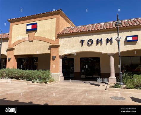 Tommy Hilfiger sign, logo on the store facade at Desert Hills Premium ...