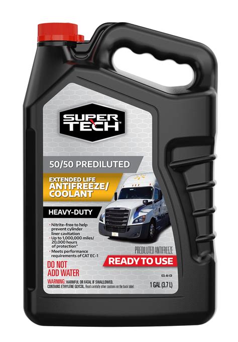 Super Tech 50/50 Heavy Duty Nitrite Free Antifreeze/Coolant for Trucks ...