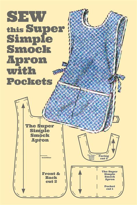 Image result for Smock Apron Pattern