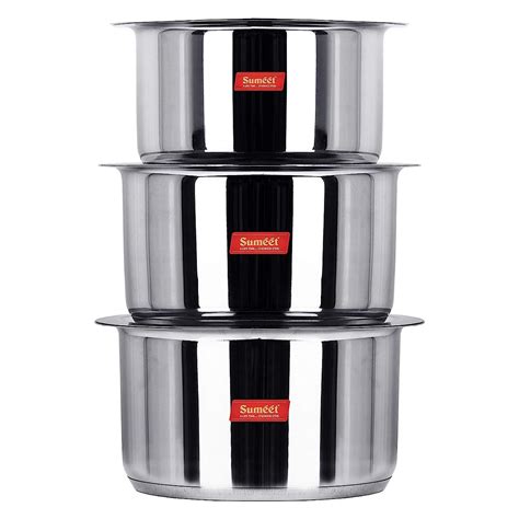 Buy Sumeet Stainless Steel Big & Large Size S.S. Mirror Induction ...