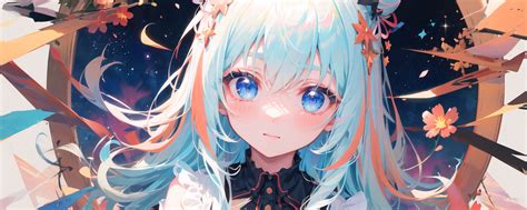 Download wallpaper 2560x1024 girl, neko, ears, hairpins, anime ...
