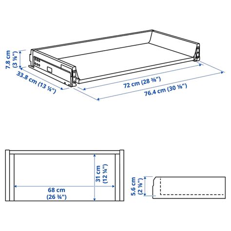 MAXIMERA Drawer, low, white, 80x37 cm - IKEA