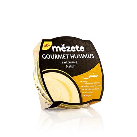 Hummus natural gourmet, pure de garbanzos con pasta de sesamo, mezete ...