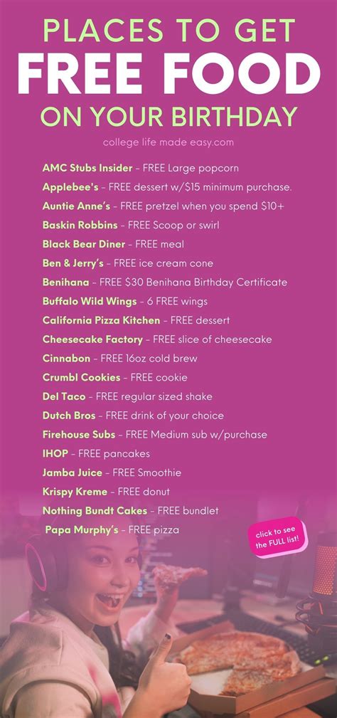 Birthday Freebies: 74 Free Gifts from Stores 🎂 | Free birthday stuff ...