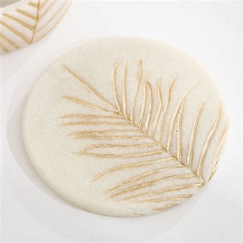 Buy Oro Polyresin Leaf Foil Print Trinket Box from Home Centre at just ...