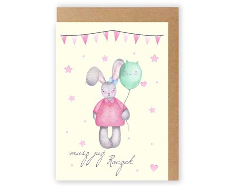 Kartki dla dziewczynki na roczek