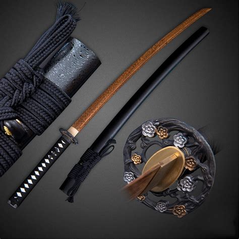 Wooden Katana With Sheath 103cm Handmade Bokken Wenge Wood Samurai ...