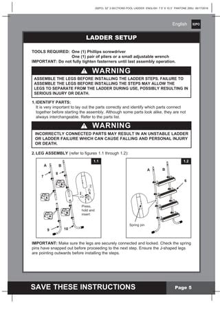 Intex Pool Ladder Assembly Instructions 的图像结果