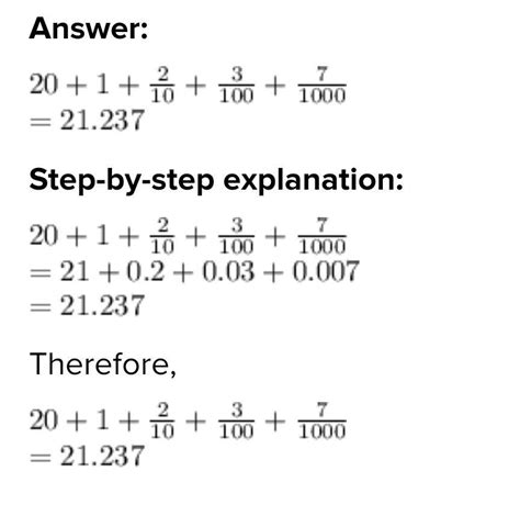 write each of the following as a decimal number : 70+6+7/10+9/1000 ...