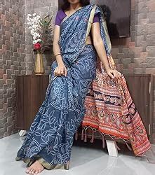 RADHA LAKSHMI Handicrafts Women's Hand Block Bandhani Print Pure Soft ...