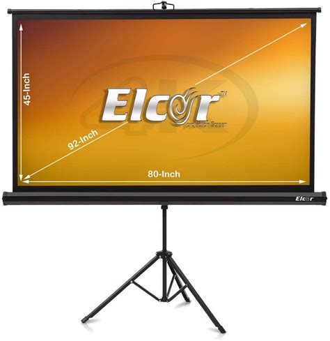 Elcor, Tripod projector screen 92-Inch Diagonal In 16:09 Aspect format ...