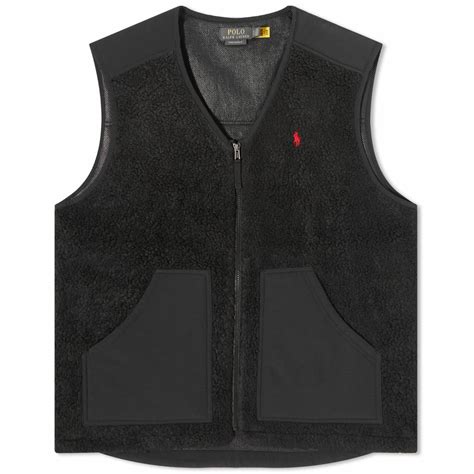 Polo Ralph Lauren Men's Hi-Pile Fleece Vest in Polo Black Polo Ralph Lauren