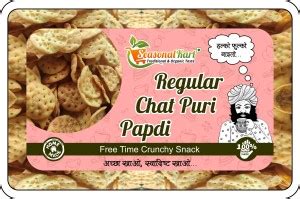 Seasonal Kart Regular Chaat Puri Papdi Special Crispy Chaat Papdi Chat ...
