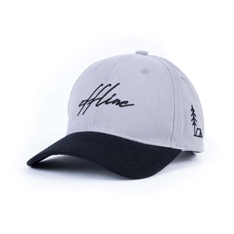 One Word Store Offline Cap – Grey & Black Cotton Hat