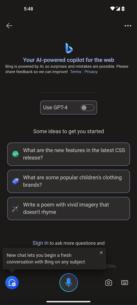 Bing Chat Android-App 的图像结果