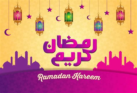 Ramadan Kareem design. on color background for Holy month Ramadan ...