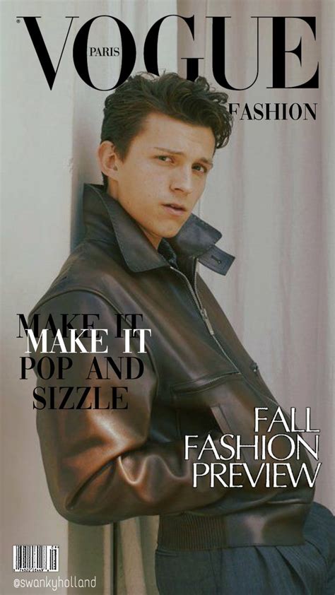 Tom Holland Vogue cover in 2025 | Mode poster, Fotoshooting, Album cover
