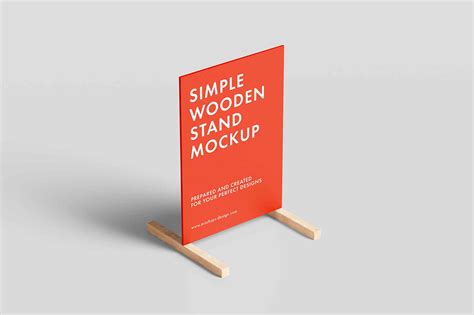 Free Wooden Stand Frame Poster Mockups PSD - PsFiles