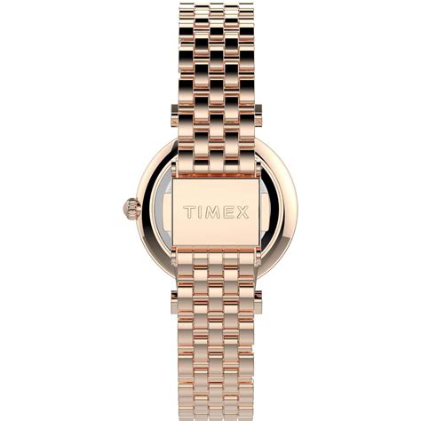 Timex Global Women's Rose Gold-Tone Dial Case Stainless-Steel Function