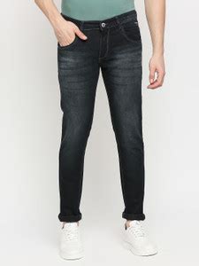 CEFALU Slim Men Black Jeans - Buy CEFALU Slim Men Black Jeans Online at ...