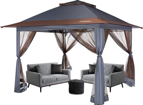 Amazon.com : CROWN SHADES 13x13 Pop Up Gazebo, Canopy Tent, Gazebos on ...